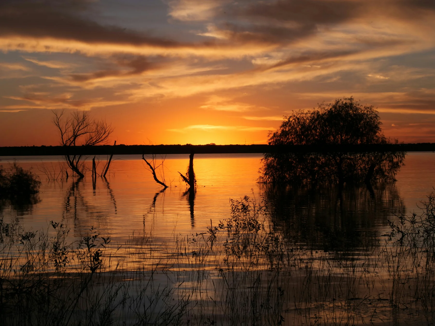 Sunset over Grapevine Lake, Texas